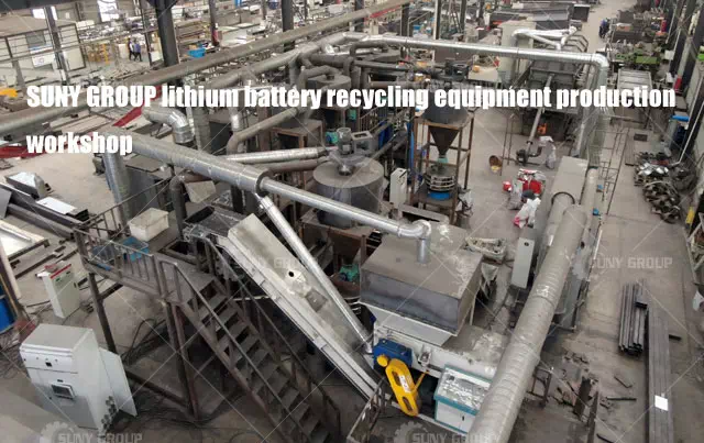 SUNY GROUP lithium battery recycling equipment production workshop