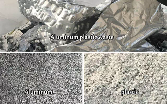 Separation of aluminum and plastic waste