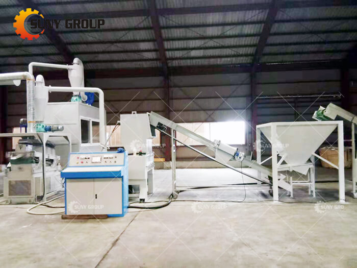 Japanese customer Cable Wire Recycling Machine production line work site