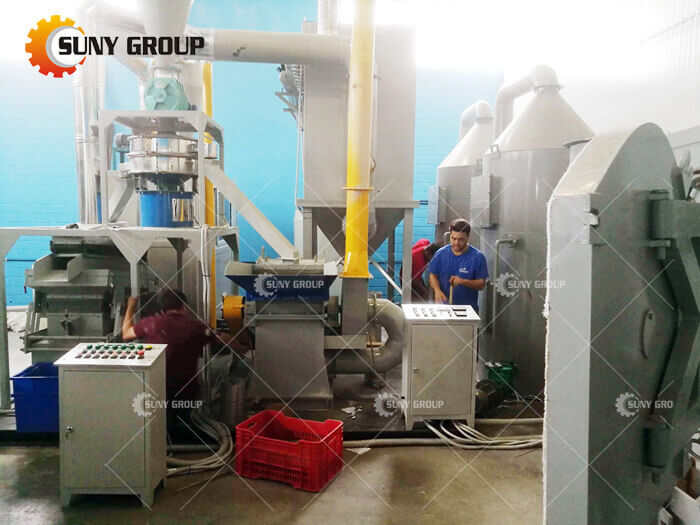 Greek customer PCB Recycling Machine work site
