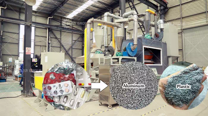 Aluminum and plastic scrap recycling