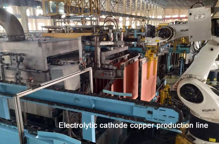 Electrolytic cathode copper production line