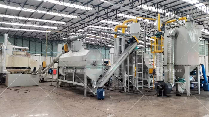 New lithium battery recycling production line