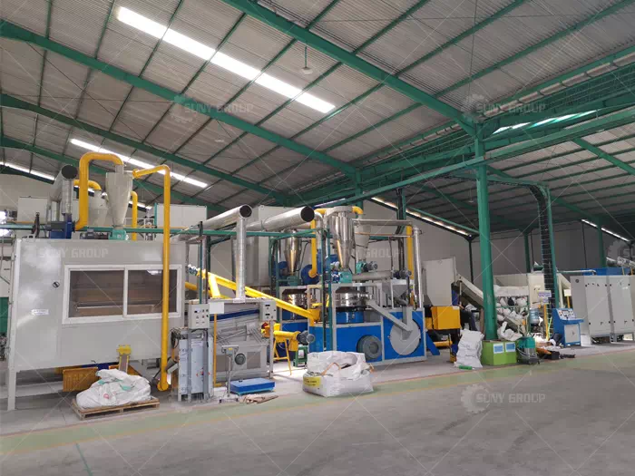 Scrap wire recycling line customer site 1T/H