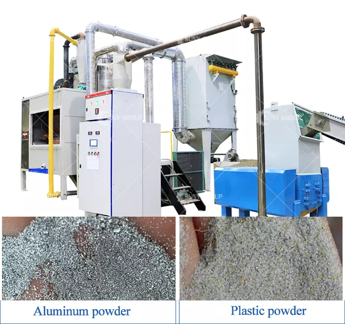 Machinery for Separating Plastic from Aluminium Foil