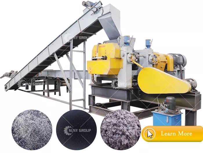 Tire grinding powder recycling production line
