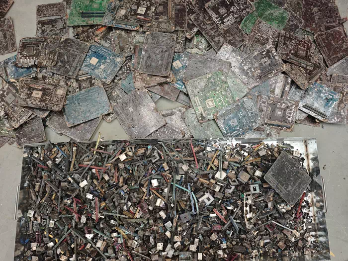 Output Material from Disassembled Circuit Boards