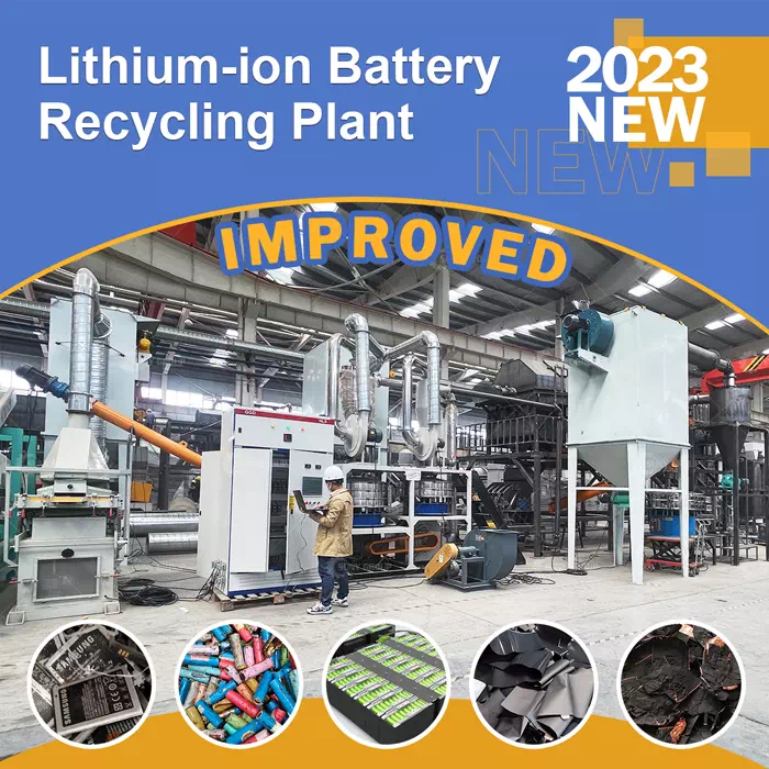 Li-ion battery recycling plant