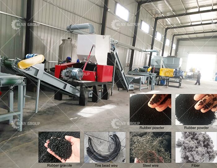 waste tire processing equipment